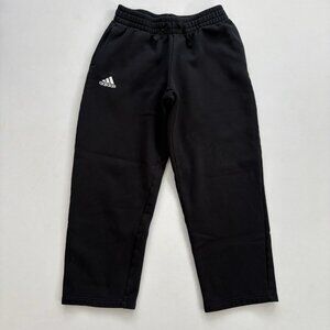Adidas Women’s Small Black Fleece Baggy Embroidered Straight Loose Sweatpants